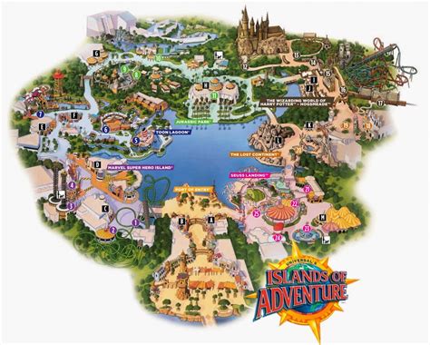 What are the 7 islands in Islands of Adventure?