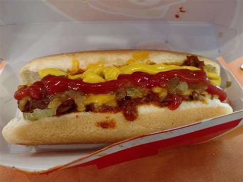 What is a hot dog with chili called?