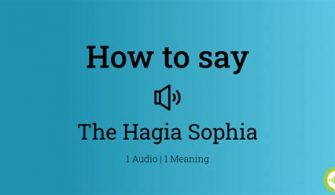 How do you pronounce Hagia Sophia in Greek?