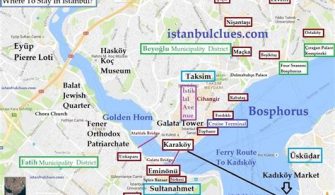 How far is Bosphorus from Taksim?