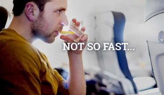 What not to drink on a plane?