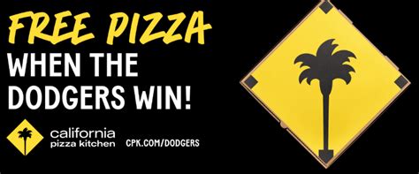 How do you get a free pizza from CPK after Dodgers win?