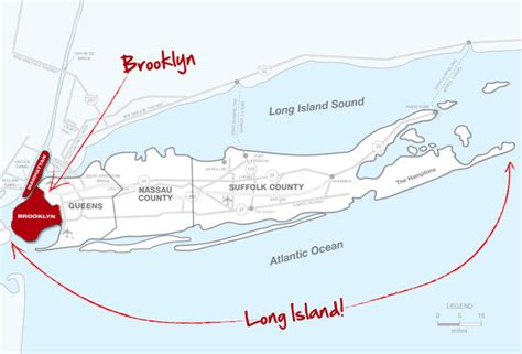 How far apart are Brooklyn and Manhattan?