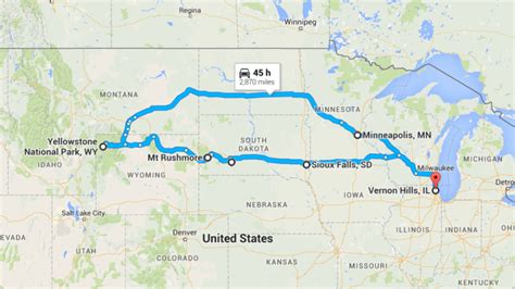 How Far Is It From Chicago To Yellowstone?