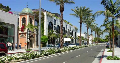 How far is Rodeo Drive from the beach?