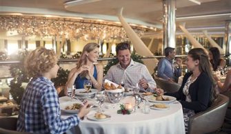 How long is dinner on a cruise?