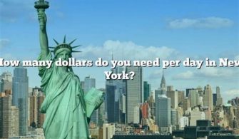 How many dollars do you need a day in New York?