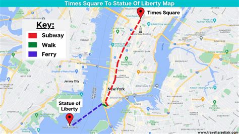 How much is subway from Times Square to Statue of Liberty?