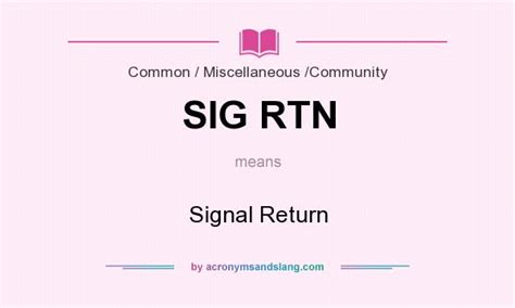 Is SIG short for signal?