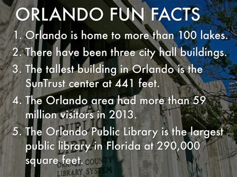 What are 3 facts about Orlando?