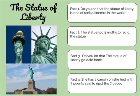 What are 4 facts of the Statue of Liberty?