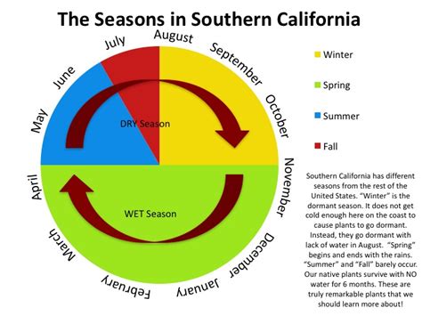What are the 4 seasons in California?