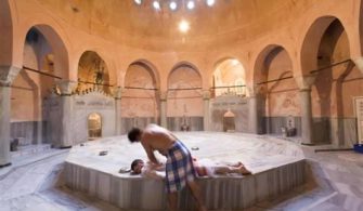 What happens during a Turkish bath?