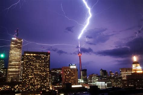 What happens when a skyscraper gets struck by lightning?