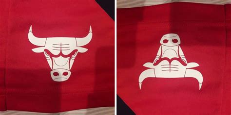 What is the Chicago Bulls logo upside down?