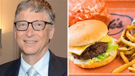 Where does Bill Gates eat burgers?