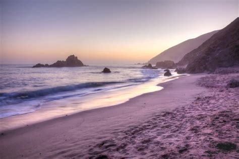 Where is the purple beach in California?