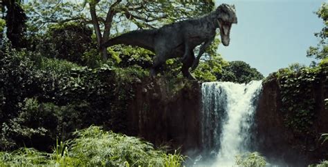 Where was the waterfall scene Jurassic World?