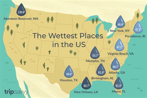 Which is the rainiest state?