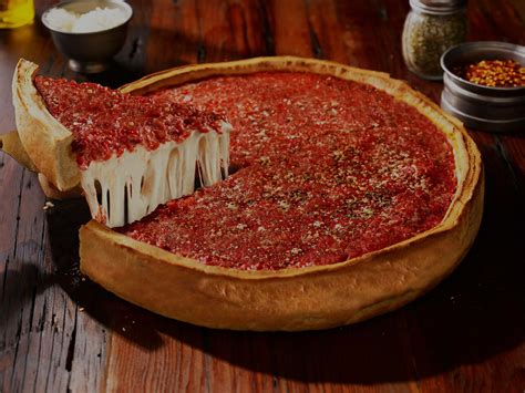 Who is the most famous deep dish Chicago pizza?