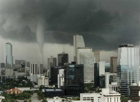 Why do tornadoes not hit big cities?