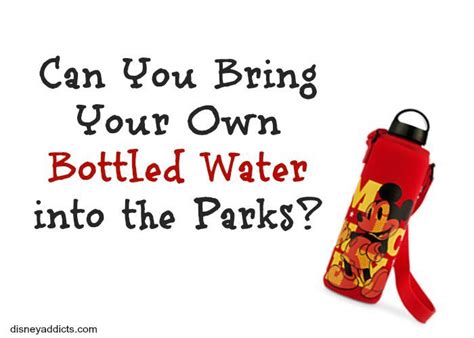 Can I Bring My Own Water Into Disney?