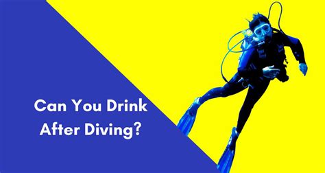 Can you drink after scuba diving?