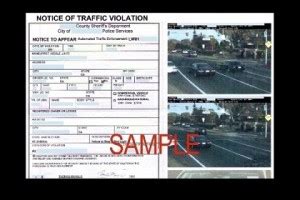 Can you get a ticket from a red light camera in Florida?