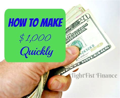 How Can I Make $1000 Quick Today?