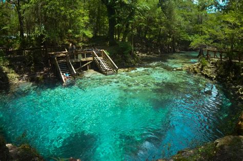 How deep is Blue springs water?