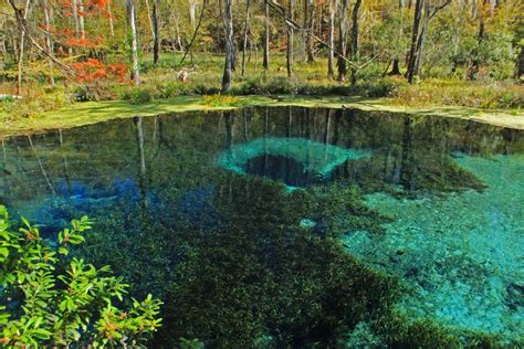 How deep is the hole at Blue springs?