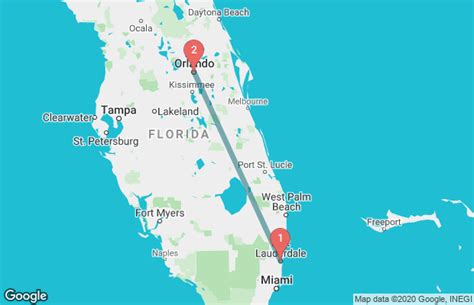 How far apart is Fort Lauderdale from Miami?