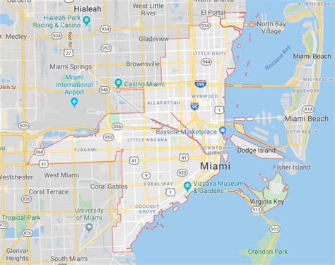 How far is Downtown Miami from the beach?