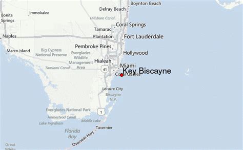 How far is Key Biscayne from the beach?