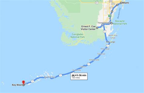 How long does it take to drive from Miami to Key West?