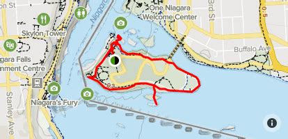 How long is the walk around Goat Island?