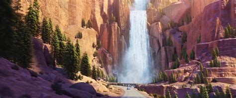 Is The Waterfall Scene In Cars Real?