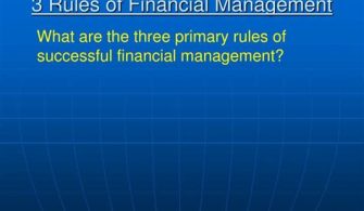 What Are The 3 Rules Of Financial Planning?