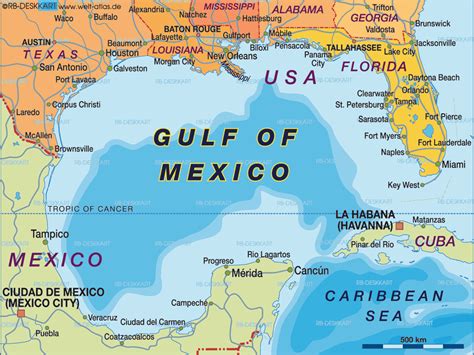 What areas of Florida is the Gulf coast?