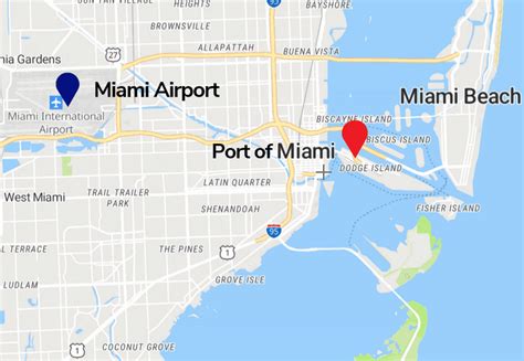 What is the closest airport to Royal Caribbean Miami cruise port?