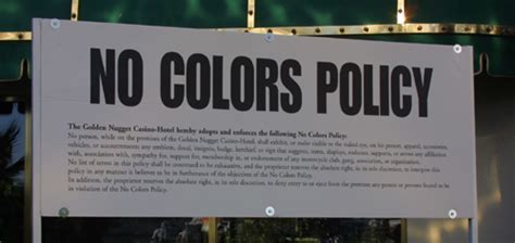 What Is The No Color Policy In Las Vegas?