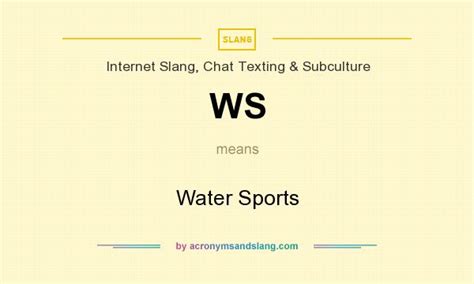 What is the slang watersports?