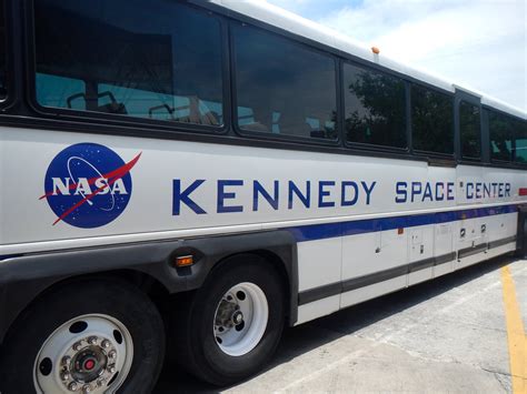 What side of the bus do you sit on at Kennedy Space Center?