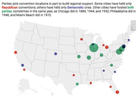 Where are the most conventions held?