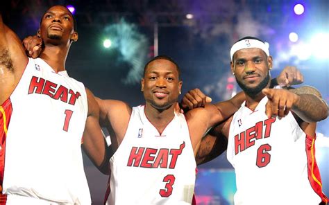 Who was the famous trio for the Miami Heat?